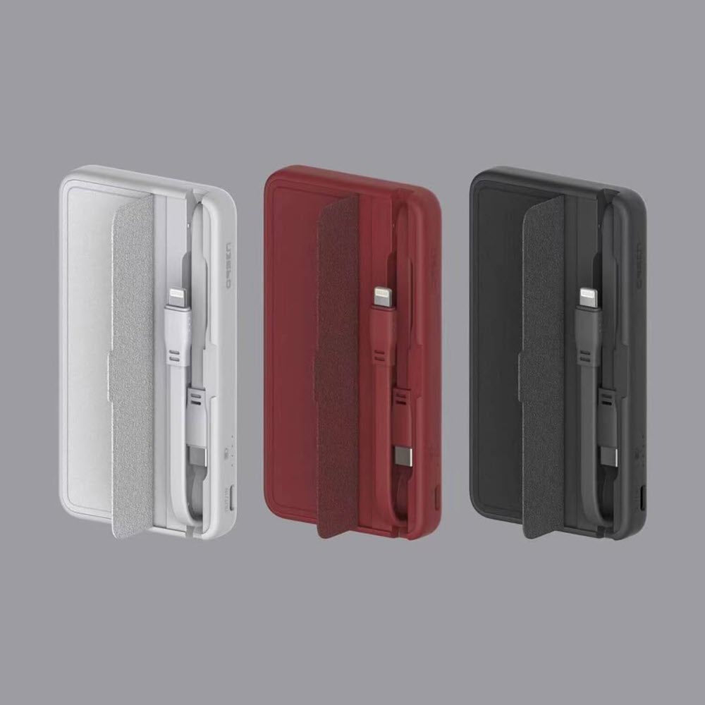 ใหม่! E57 Built-in cable Powerbank 10000mAh Fast charge PD 20W สีดำ Black