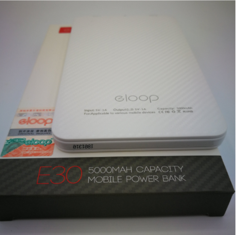 ใหม่! E30 5000 mAh สีขาว / White แถมสายชาร์จ ส่งฟรี Kerry Express & EMS!