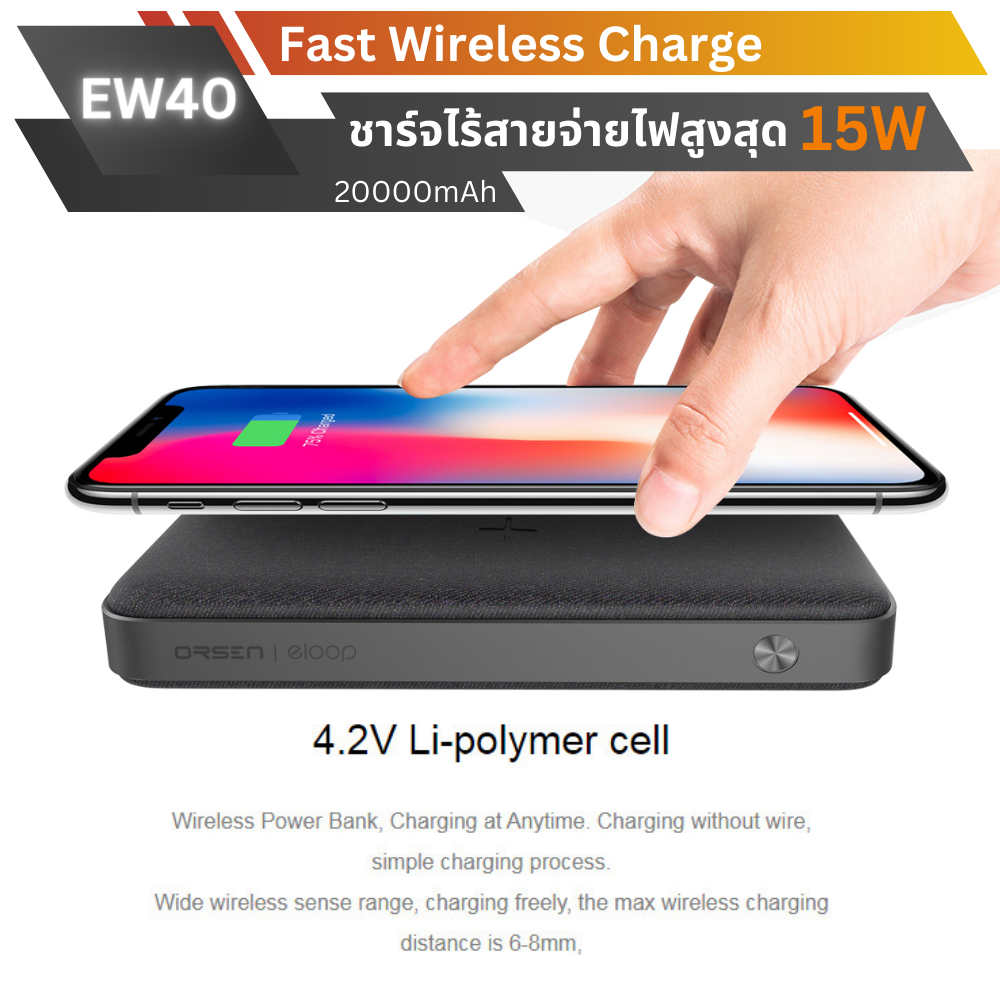 Eloop EW40 Powerbank 20000mAh Fast Charge 20W จัดส่งฟรี! – EloopThailand