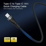 สาย S6 Type-C to Type-C 5A ชาร์จเร็ว PD 100W ยาว 1.5 เมตร จัดส่งฟรี!