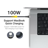 สาย S6 Type-C to Type-C 5A ชาร์จเร็ว PD 100W ยาว 1.5 เมตร จัดส่งฟรี!