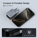 Adapter C42T Built-in Cable มีสายในตัว GaN Super Fast Charge PD QC 45W