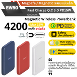 MagSafe! EW50 Magnetic Powerbank 4200mAh Fast charge PD 15W สีนํ้าเงิน