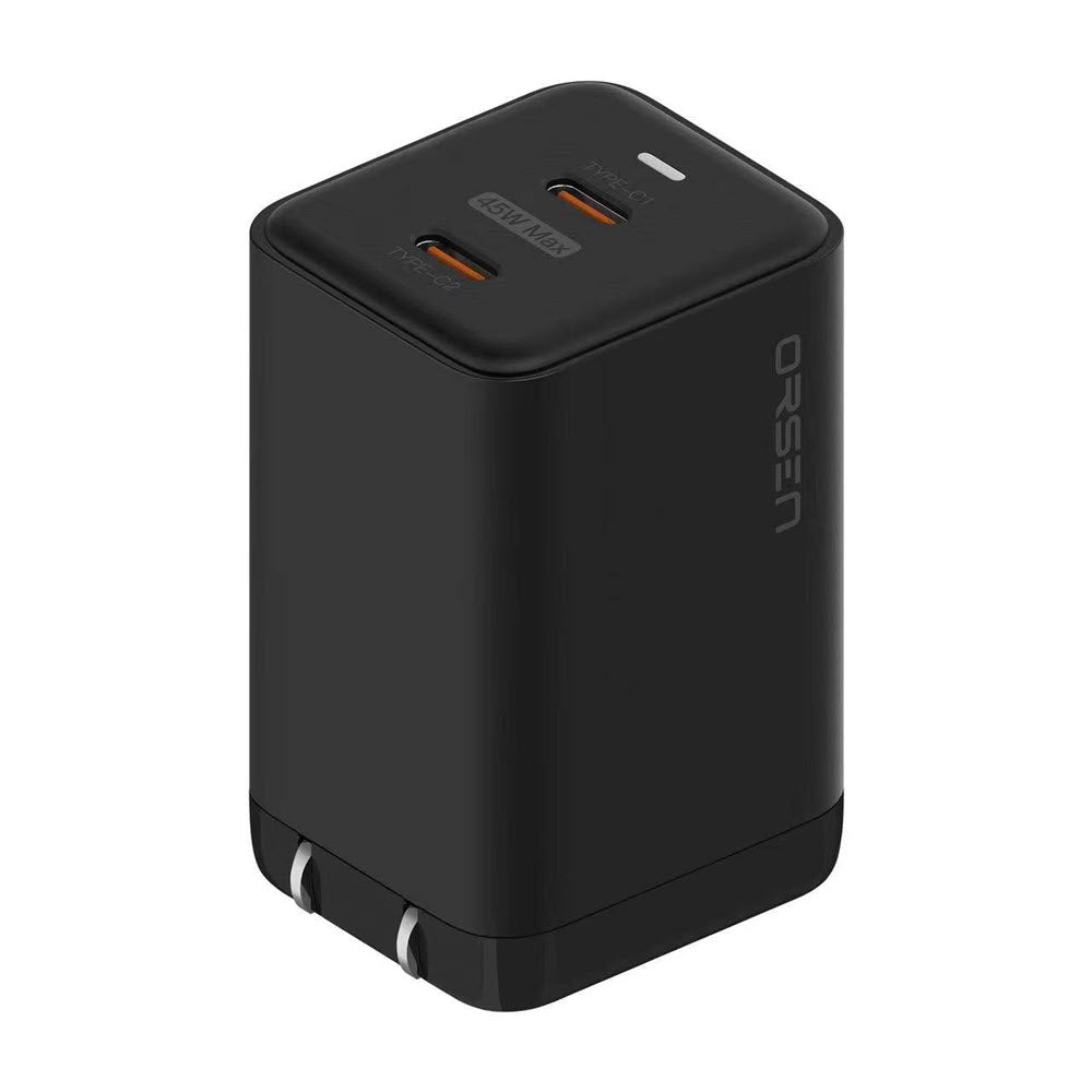 ADAPTER ELOOP C11 GaN PD 45W QC 4.0 Fast Charge อะแดปเตอร์ สีดำ Black จัดส่งฟรี!