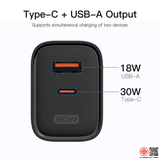 Adapter C31T GaN Super Fast Charge PD QC 30W