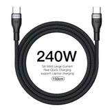 สาย S6 Type-C to Type-C 5A ชาร์จเร็ว PD 100W ยาว 1.5 เมตร จัดส่งฟรี!