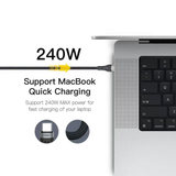 สาย S6 Type-C to Type-C 5A ชาร์จเร็ว PD 100W ยาว 1.5 เมตร จัดส่งฟรี!