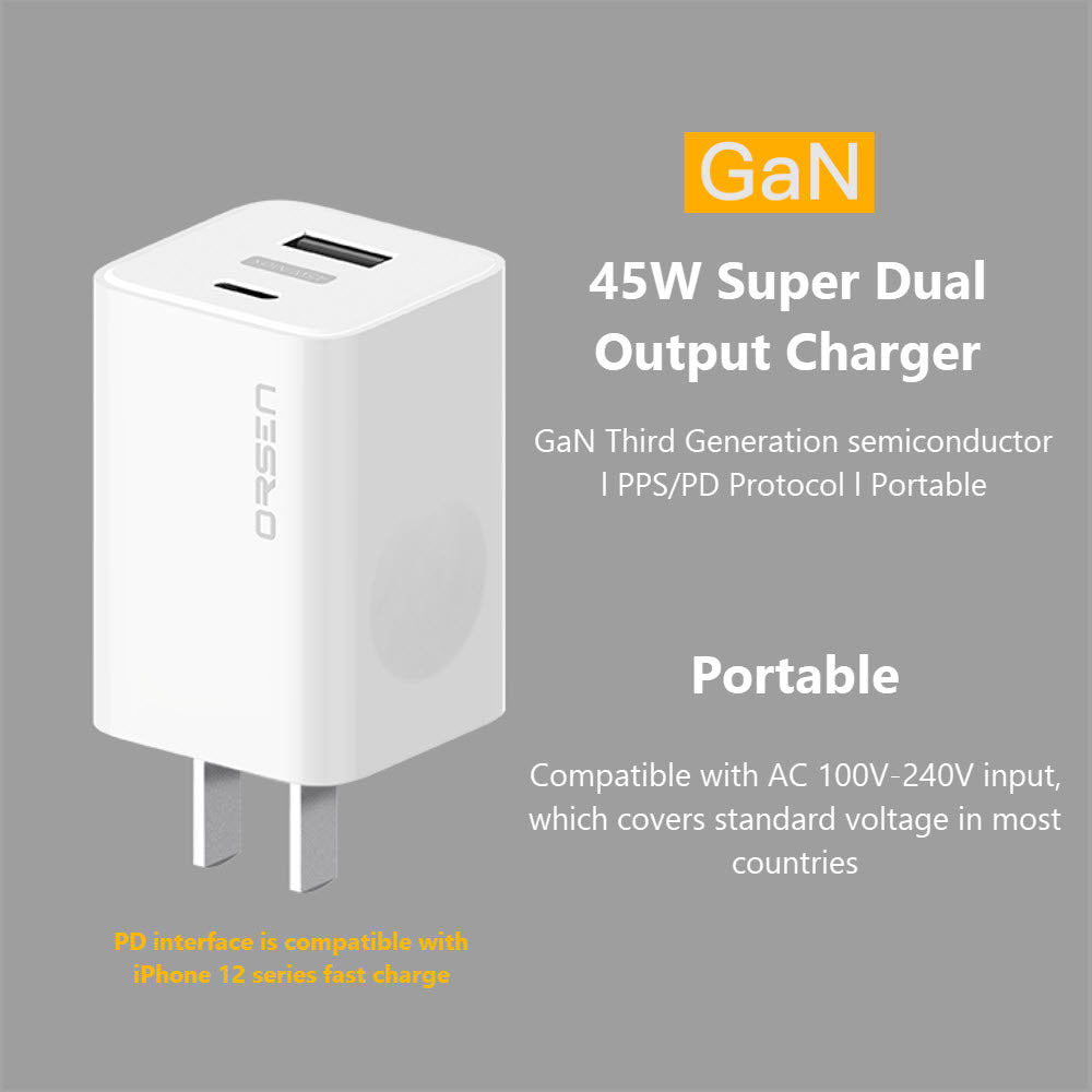 ADAPTER ELOOP C6 PD/QC 45W GAN FAST CHARGER จัดส่งฟรี!