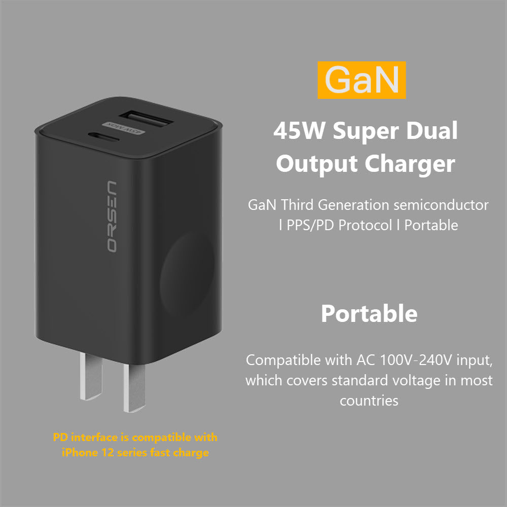 ADAPTER ELOOP C6 PD/QC 45W GAN FAST CHARGER จัดส่งฟรี!