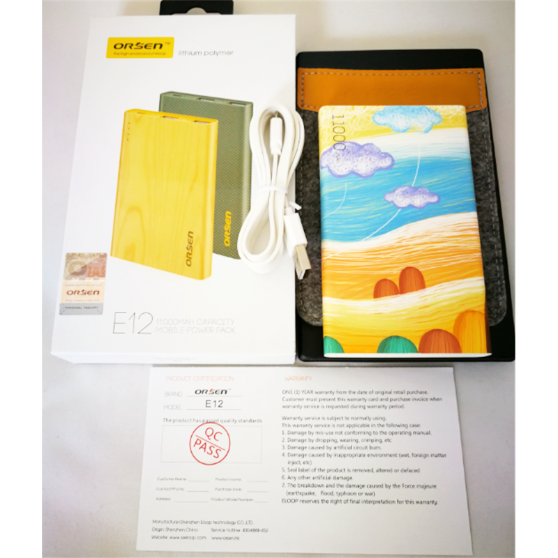 E12 11000 mAh ลายการ์ตูน_B แถมซอง สายชาร์จ & ส่งฟรี EMS / Kerry Express!