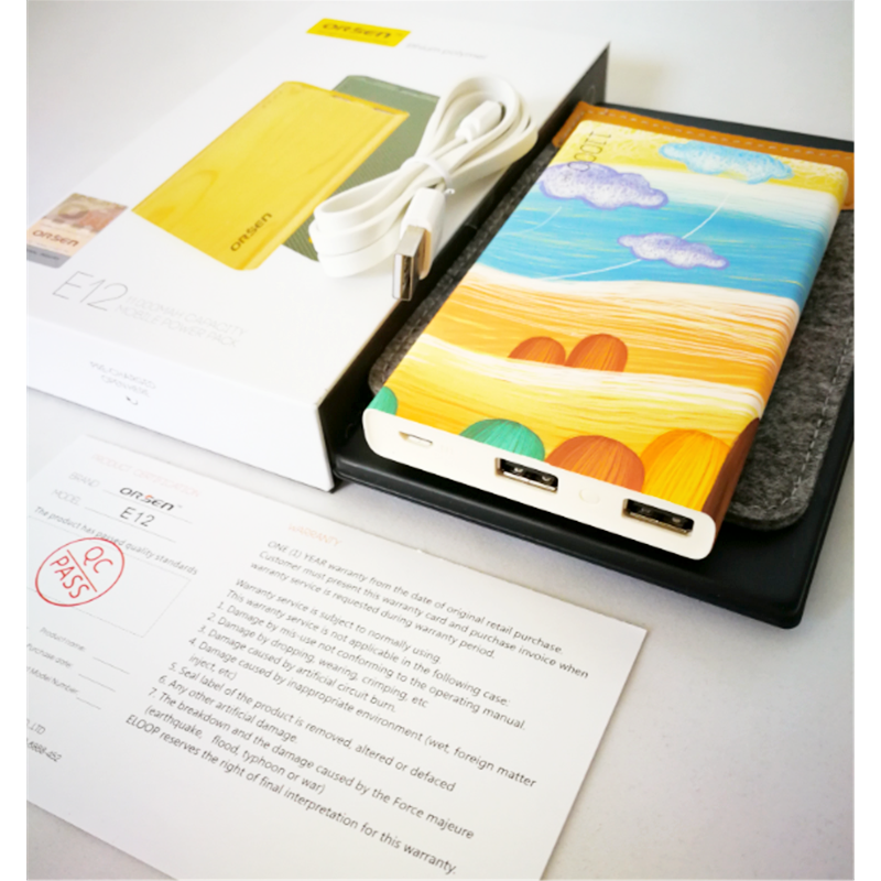 E12 11000 mAh ลายการ์ตูน_B แถมซอง สายชาร์จ & ส่งฟรี EMS / Kerry Express!