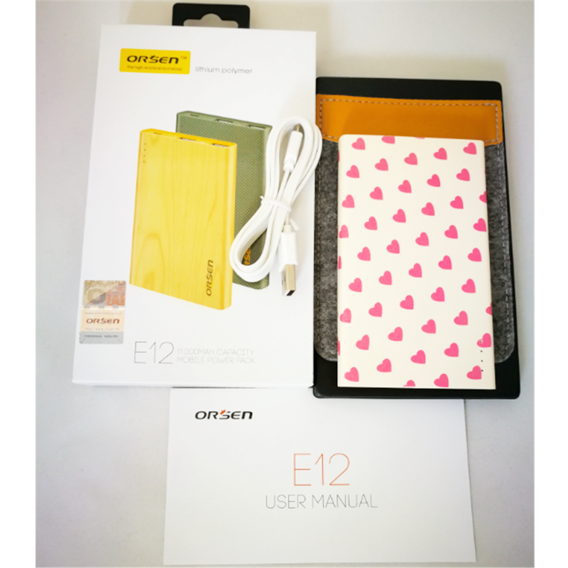 E12 11000 mAh ลายการ์ตูน_C แถมซอง สายชาร์จ & ส่งฟรี EMS / Kerry Express!