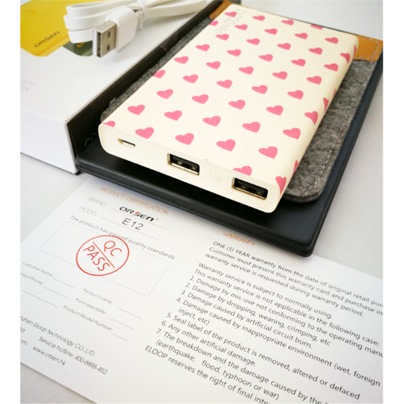 E12 11000 mAh ลายการ์ตูน_C แถมซอง สายชาร์จ & ส่งฟรี EMS / Kerry Express!