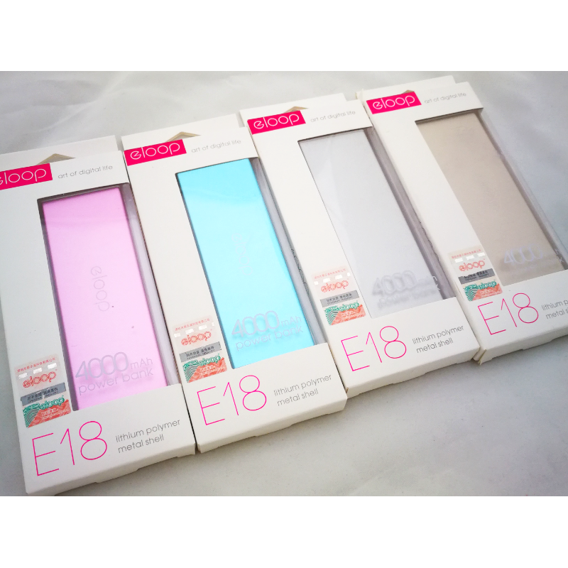 E18 4000 mAh สีทอง / Gold แถมซอง สายชาร์จ & ส่งฟรี EMS / Kerry Express!