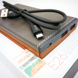 ใหม่! E26 12000 mAh สีนํ้าตาล / ดำ แถมซอง & สายชาร์จ ส่งฟรี Kerry Express & EMS!