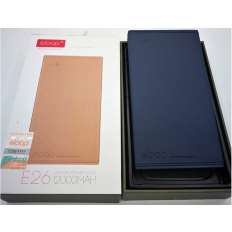 ใหม่! E26 12000 mAh สีนํ้าเงิน / ดำ แถมซอง & สายชาร์จ ส่งฟรี Kerry Express & EMS