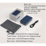 ใหม่! E33 10000 mAh สีดำ / Black แถมซอง & สายชาร์จ ส่งฟรี Kerry Express & EMS!