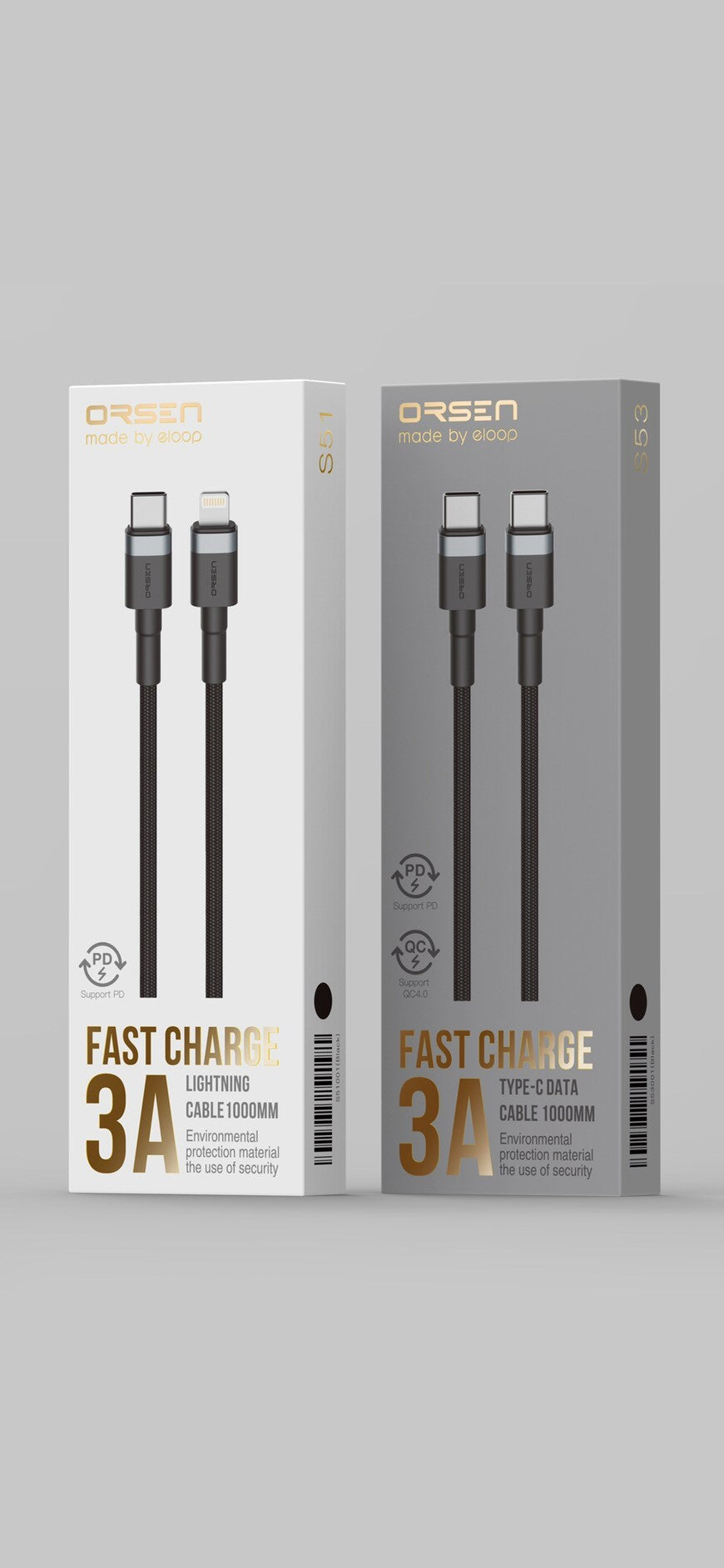 สาย Eloop S53 Type C to Type C ส่งฟรี EMS & Kerry Express!